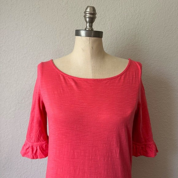 LILLY PULITZER Ruffle Sleeve Somerset Mini Dress in Coral - Picture 3 of 12